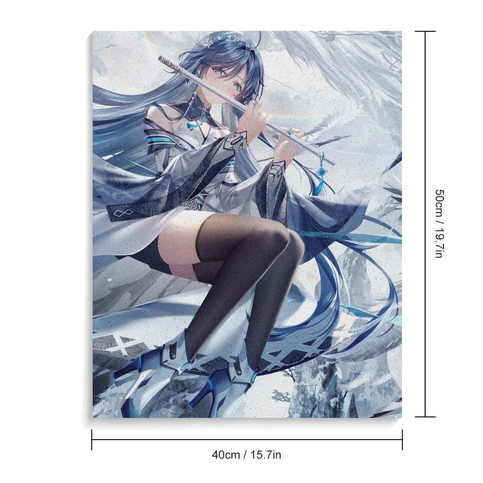 白下ひな　直筆　イラスト　油絵　美少女　キャンバス Amazon | 数字油絵 アニメ 可愛い 少女 雪 着物 デジタル油絵